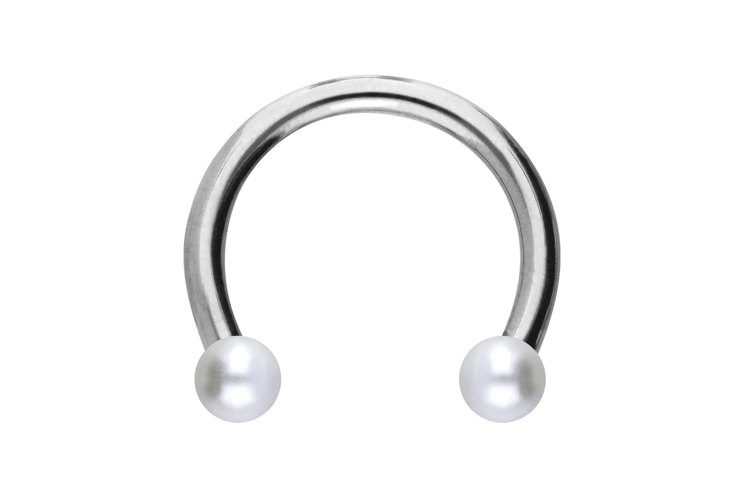 Titan Hufeisenring Piercing SYNTHETISCHE PERLEN